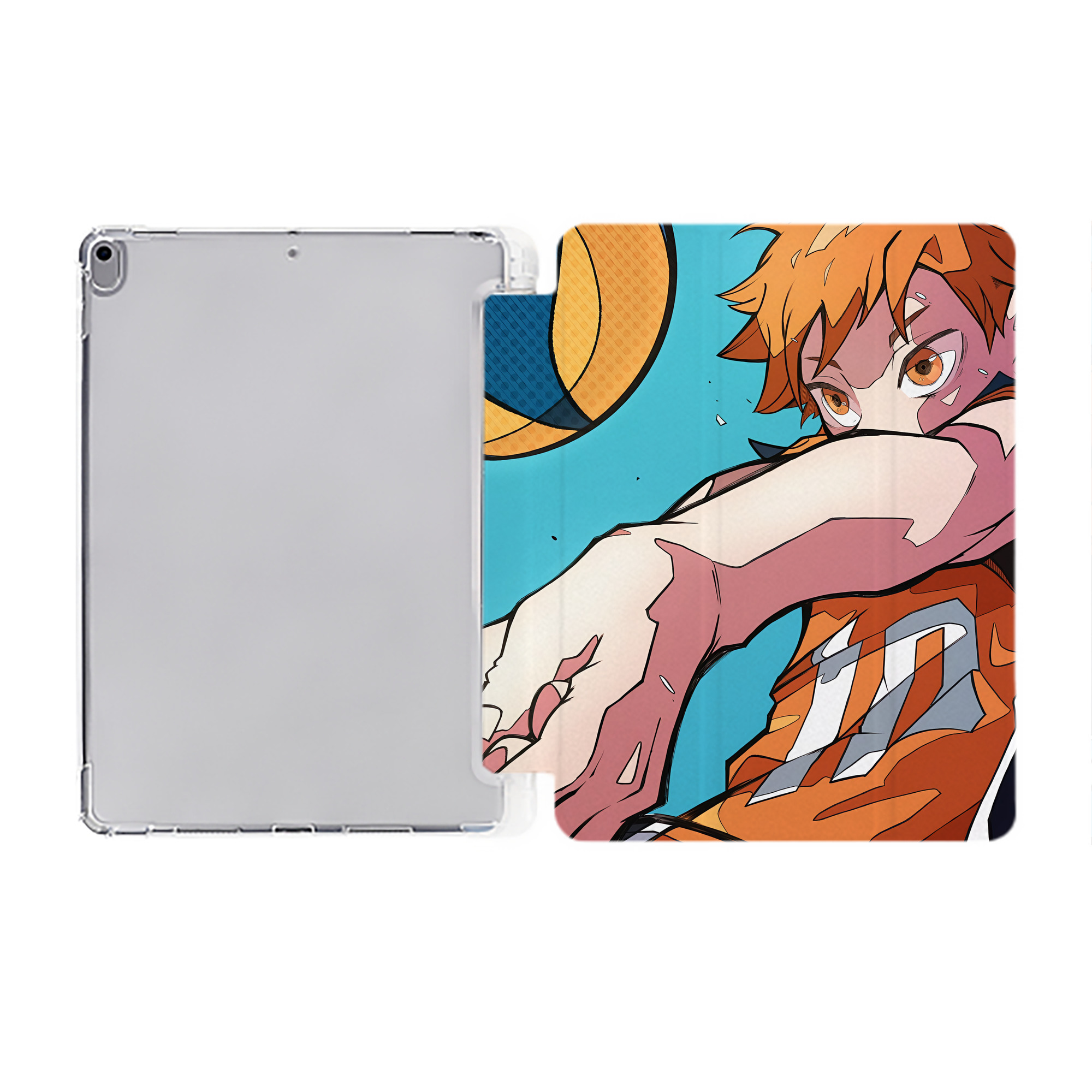 （画像用） ハイキュー!! Haikyu!! IPad ケース ペン収納付き 三つ折りスタンド PUレザー×シリコン 対応機種9.5/10.5/10.9インチ